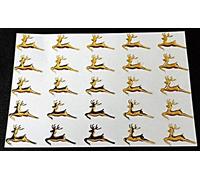 Glitterati 50 Gold Reindeer Self Adhesive Sticky Acrylic Stickers for D I Y CardS