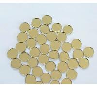 Glitterati 50 pcs ! 12 mm Glass Round Shisha Mirror 4 D I Y CARD Fabric Decoration Quilting Embroidery Card Crafting
