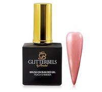 Glitterbels Brush On Builder Gel, Peach Shimmer, 17ml