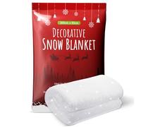 Glittered Artificial Snow Blanket Roll 200cm x 92cm - Fluffy Fake Snow Blanket for Christmas Village, Xmas Tree, Table or Backdrop Decoration, Indoor Glitter Snow Carpet for Winter Display