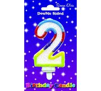Glittered Birthday Candle - Number 2