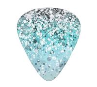 Glittered Blue Background Print Guitar Picks,12 Pack Guitar Plectrums Thin, For Bass Electric Acoustic Guitars Ukulele