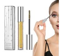 Glittered Mascara - Silver Waterproof 3 G, Volume With Length, Sparkling Make-Up Long Lasting Anti-Smudging,Womens Lasting Thickening Mascara Natural Shimmer Makeup For Concert Party