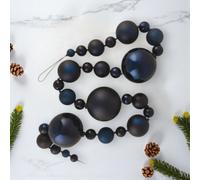 Glittered Navy Bauble Christmas Garland