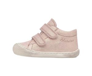 Glittered suede first step shoes Cocoon VL - female - Naturino - Kids Sneakers - Pink - 21 EU - Kids 21 EU
