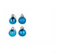 Glittering 24pcs Christmas Tree Decoration Set for Weddings and Parties (Lake blue)