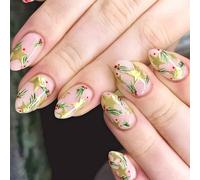 Glittering Artificial Nails Christmas Plant Design ABS for Women Party Decorations Manicure Essential ABS