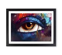 Glittering Eye Framed Wall Art Print A2 Black