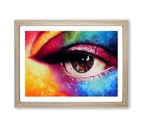 Glittering Eye Vol.2 Framed Print | A2 Oak Framed Wall Art | Ready to Hang | Modern Nature Picture | Living Room Bedroom Lounge Office