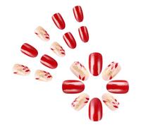 Glittering False Nails Thanksgiving Press On Nails Leaves Artificial Nails Full Covers Stick On Nails Manicures Supplies