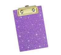 Glittering File Clipboard with Metal Clamp 6x4Inch, Purple