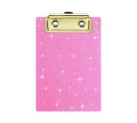 Glittering File Clipboard with Metal Clamp Retractable Hook 6x4Inch Document Clip Board for Offices School or Travel Use Scintillate Offices File Owner