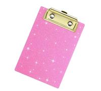 Glittering File Clipboard with Metal Clamp Retractable Hook 6x4Inch Document Clip Board for Offices School or Travel Use Document Clip Board