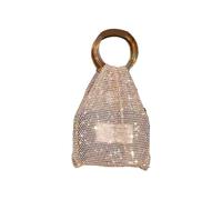 Glittering Handcraft Storage Handheld Featuring Reinforced Base Accessory for Securing Fragile Items During Travel Cosmetic Storage Bag