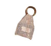 Glittering Handcraft Storage Handheld Featuring Reinforced Base Accessory for Securing Fragile Items During Travel Cosmetic Storage Bag