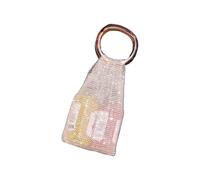 Glittering Handcraft Storage Handheld Featuring Reinforced Base Accessory for Securing Fragile Items During Travel Cosmetic Storage Bag