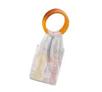 Glittering Handcraft Storage Handheld Featuring Reinforced Base Accessory for Securing Fragile Items During Travel Handwoven Organizers