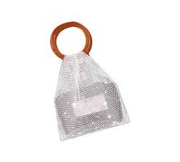 Glittering Handcraft Storage Handheld Featuring Reinforced Base Accessory for Securing Fragile Items During Travel Cosmetic Storage Bag