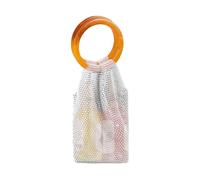 Glittering Handcraft Storage Handheld Featuring Reinforced Base Accessory for Securing Fragile Items During Travel Cosmetic Storage Bag