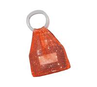 Glittering Handcraft Storage Handheld Featuring Reinforced Base Accessory for Securing Fragile Items During Travel Handwoven Storage Bag