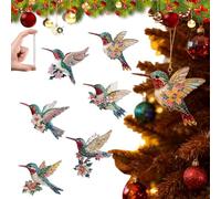 Glittering Hummingbird Christmas Decorations,Exquisite Bird Ornaments for Tree,Elegant Hanging Hummingbird Gifts,Colorful Bird Ornaments for Home Decor Yard Window Christmas Decorations