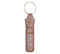 Glittering Pattern Beverage Bag Perfect for Home Decor Use Luxury Braided Design Wine Carrier Case with Glowing Stones for Gifts Storage