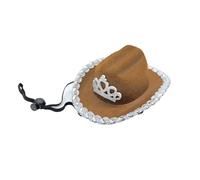 Glittering Pet Geese Hat Headwear Duck Small Hat With Silver Brims Design For Pet And Festival Occasion