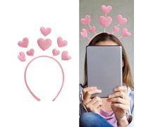 Glittering Powder Valentine Heart Headband For Party Gathering Music Festival Hairband Face Washing Hairband For Women