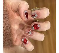 Glittering Press Stick Nails Using Advanced Coating Maintaining Luster in Strong Light for Special Gatherings Easy Application