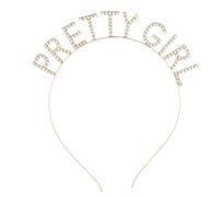 Glittering Pretty Girl Letter Headband Lady Night Club Headband Elegant Rhinestone Princess Headpiece Wedding Party Wear