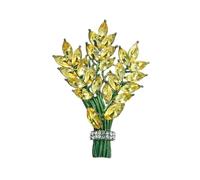 Glittering Rhinestone Lavender Pin Versatile Chest Jewelry For Jackets Office Parties Daily Outfits Lightweight Flower Brooch