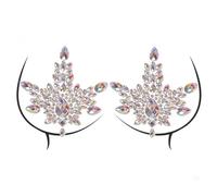 Glittering Rhinestones Adhesive Body Jewels For Women Music Festival Crystal Nipple Pasties Body Art Makeup Decors