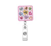 Glittering Sequins ABS Badge Holder with Belt Clip Retractable Holder for Nurse Doctor Student Teacher Scintillate Owner