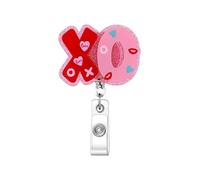 Glittering Sequins ABS Badge Holder with Metal Belt Clip Automatic Retractable Holder for Nurse Doctor Student Retractable Roll
