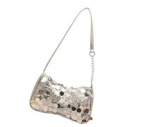 Glittering Shoulder Bag Various Carry Option Compact Handbag Fashionable Underarm Purse For Daily Use And Travel Comfortable Chain Strap Purse