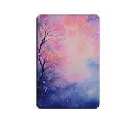 Glittering Snowy Night Skies With Cotton Candy Retro Poster Metal Tin Sign Chic Art Retro Iron Painting Bar People Cave Cafe Family Garage Poster Wall Decoration 8x12inch(20x30cm)