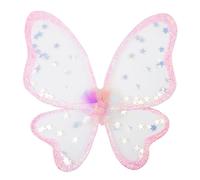Glittering Star Fairy Wings Pink one size