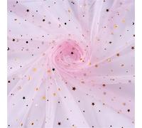 Glittering Starry Print Gauze Fabric 3.68Mx1.6M Polyester Sheer Cloth for Home Decoration and Clothing Accessories Wedding Background Fabric