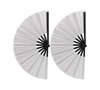 Glitters Handheld Fan Durability PP Frame KungFu For Raves Outdoor Event Everyday Use For Concerts Clubs Concert