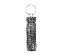 Glitters Rhinestones Pills Box Portable Aluminum Alloy Container Practical Pills Holder for Travel Outdoor Use