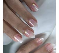 Glitters Short False Nails 24Pcs Press On Acrylic Full Covers Stick On For Parties And Everyday Use Fashionable False Nail