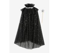 Glittery Cape + Wand black