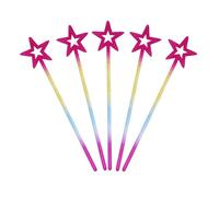 Glittery Five-Pointed Star Wand - Elegant Fairy Wand, Glittery Princess Costume Accessory | Whimsical Performance Support, Perfect for Holiday Parades, Dance Recitals and Fancy Dress Up