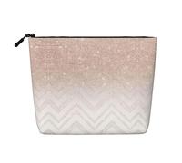 Glittery Pretty Pattern Fake Hemp Travel Toiletry Bag - Reusable Cosmetic Accessories Toiletry Organizer for Women - Multiple Uses