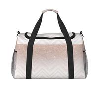 Glittery Pretty Pattern Hand Travel Bag - Large Reusable Shopping Tote Bag, Perfect for Outdoor Activities, Sports, Camping & Groceries, Black, One Size