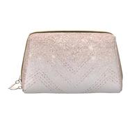 Glittery Pretty Pattern Leather Hand-Held Zipper Makeup Bag Pen Case Stationery Box Lipstick Pouch Toiletry Bag