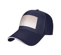Glittery Pretty Pattern Print Adjustable Size Sandwich Baseball Cap Breathable Unisex Casual Hat Daily Use Sport Navy Blue