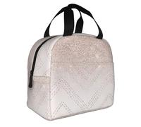 Glittery Pretty Pattern Print Foldable Insulated Lunch Bag Meals Snacks Beverages Boys Girls Teenagers Picnics