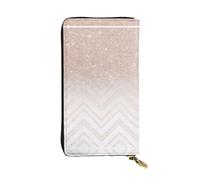 Glittery Pretty Pattern Print Leather Long Clutch Wallet – Fashionable Personalized Wallet, Multiple Card Slots, Gift Ready, Black, One Size