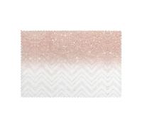 Glittery Pretty Pattern Table Placemats Set Of 6 12x18 Inch Heat Resistant Placemats Washable Party Kitchen Catering Decoration